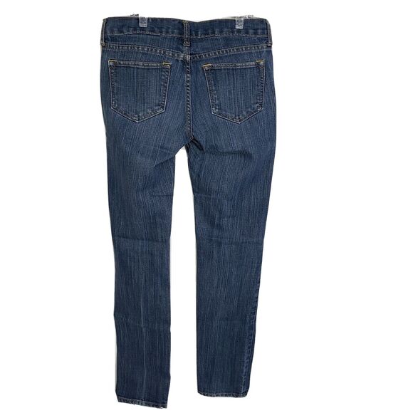 Old Navy Women Jeans Sz 4 Tall The Diva Denim Blue Straight Leg Stretch Low Rise - Picture 2 of 10